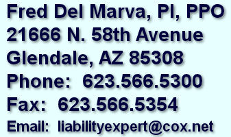 Fred Del Marva, PI, PPO - Expert Witness, Premises Liability and Security Expert - Casino,Hotel,Restaurant, & Bar Security and Crime Prevention Consultant